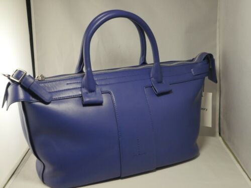 Theory T bar Handbag Blue Calfskin Leather 100% Authentic NWT MSRP $695 - Picture 7 of 12