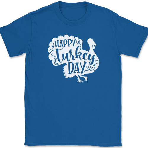 Happy Turkey Day T-Shirt Funny Thanksgiving Holiday Turkey Dinner Food Tee - Picture 5 of 10