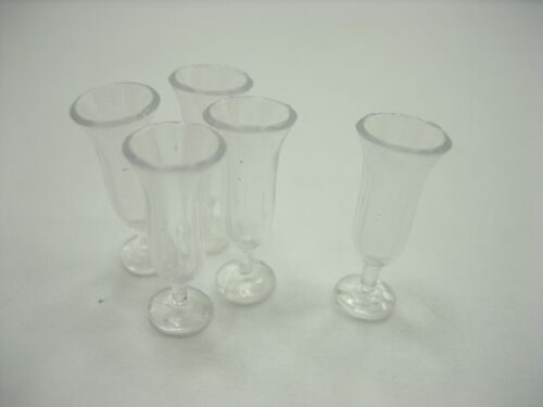 5 Acrylic Ice Cream Cup Dollhouse Miniature Accessories Drinks Supply 12496