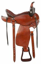 New Endurance Tack Saddle ,Western Pleasure Brown Leather For Barrel Racing