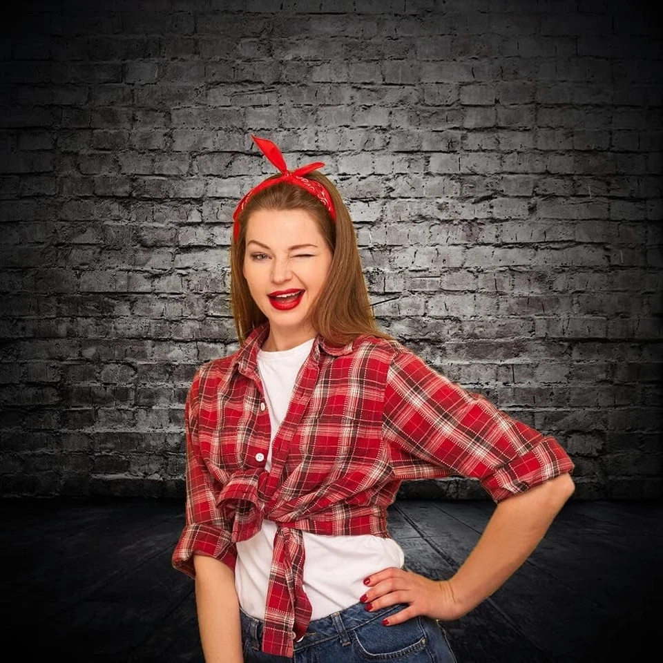 AIIKES 5X7 PIES Ladrillo Negro Telón de Fondo Pared de Ladrillo con Fondo de Fotografía de Madera Foto 4 de 4