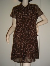 COMPLETO CAMICIA ABITO DONNA FANTASIA FOGLIE TAGLIA L LEGGI LE MISURE