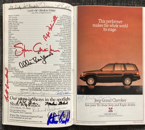 Abe Lincoln in Illinois playbill signed Sam Waterton + 40 other cast members - Picture 5 of 11