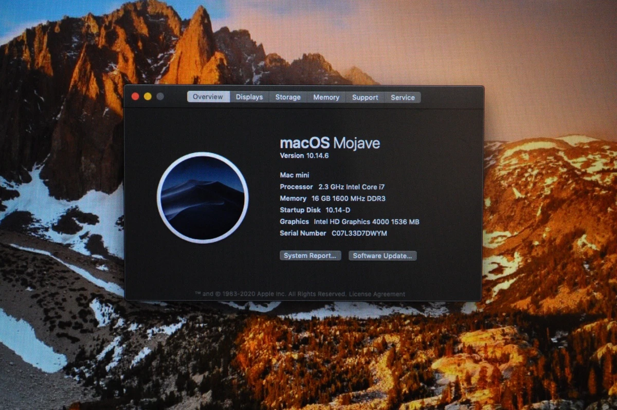 Apple Mac Mini 2012 2.3GHz Quad i7 16GB RAM 1TB HDD MD388LL/A Mac OSX -RK2041