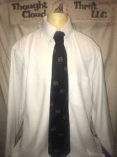 Vintage Richman Brothers Men’s Necktie TGIF Navy Blue Friday Fun Club