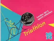 Royal Mint London 2012 Olympic 50p Sport Coins - Completer Medallion - Album 