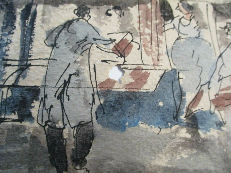 PINTURA ORIGINAL GUY DE NEYRAC ANTIGUA PARÍS ESCENA CALLEJERA IMPRESIONISTA FRANCESA Foto 3 de 4