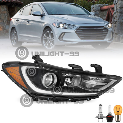 Passenger Right RH Side Headlight Headlamp Halogen For 2017 2018 Hyundai Elantra