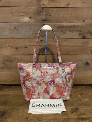 Brahmin Medium Asher Fiesta Melbourne Leather Tote---- NWT