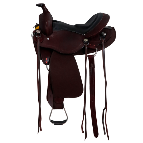 Selle Western Barrel Racing En Cuir – Taille 18 Pouces, Avec Jeu D'attache, Neuve