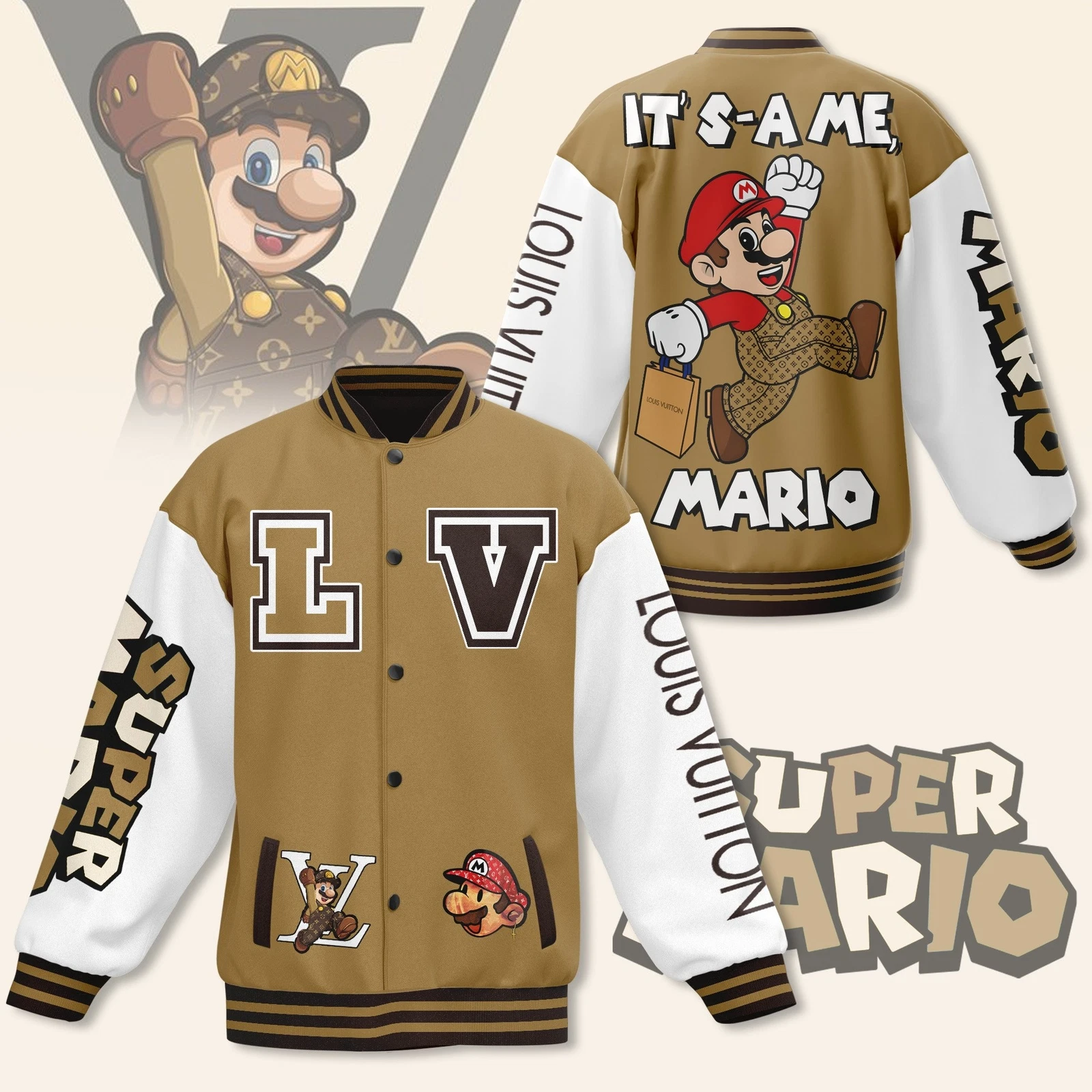 Super Mario New Baseball Jacket For Fan