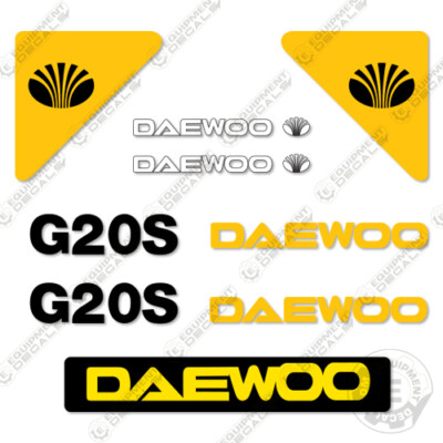 Fits Daewoo G20S Decal Kit Forklift Equipment Decals - 7 YEAR VINYL
