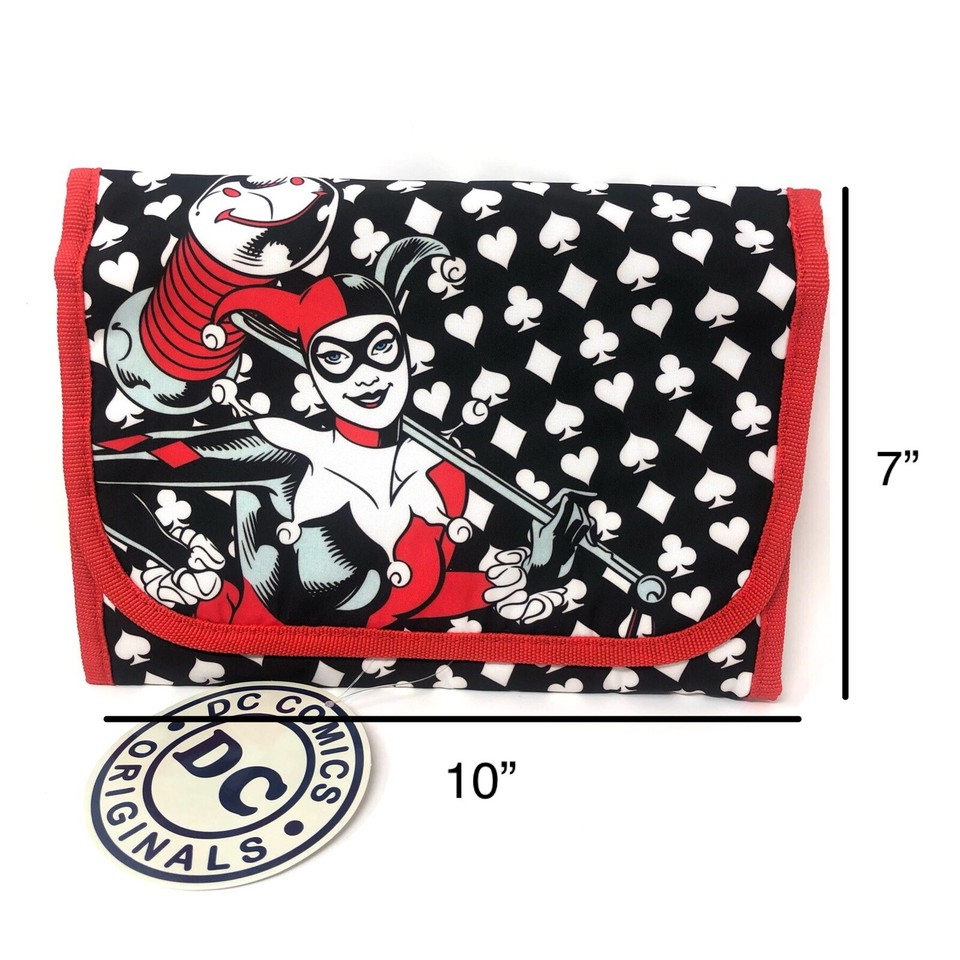DC Comics Harley Quinn Cosmetic Makeup Travel Bag Toiletry Case w ...