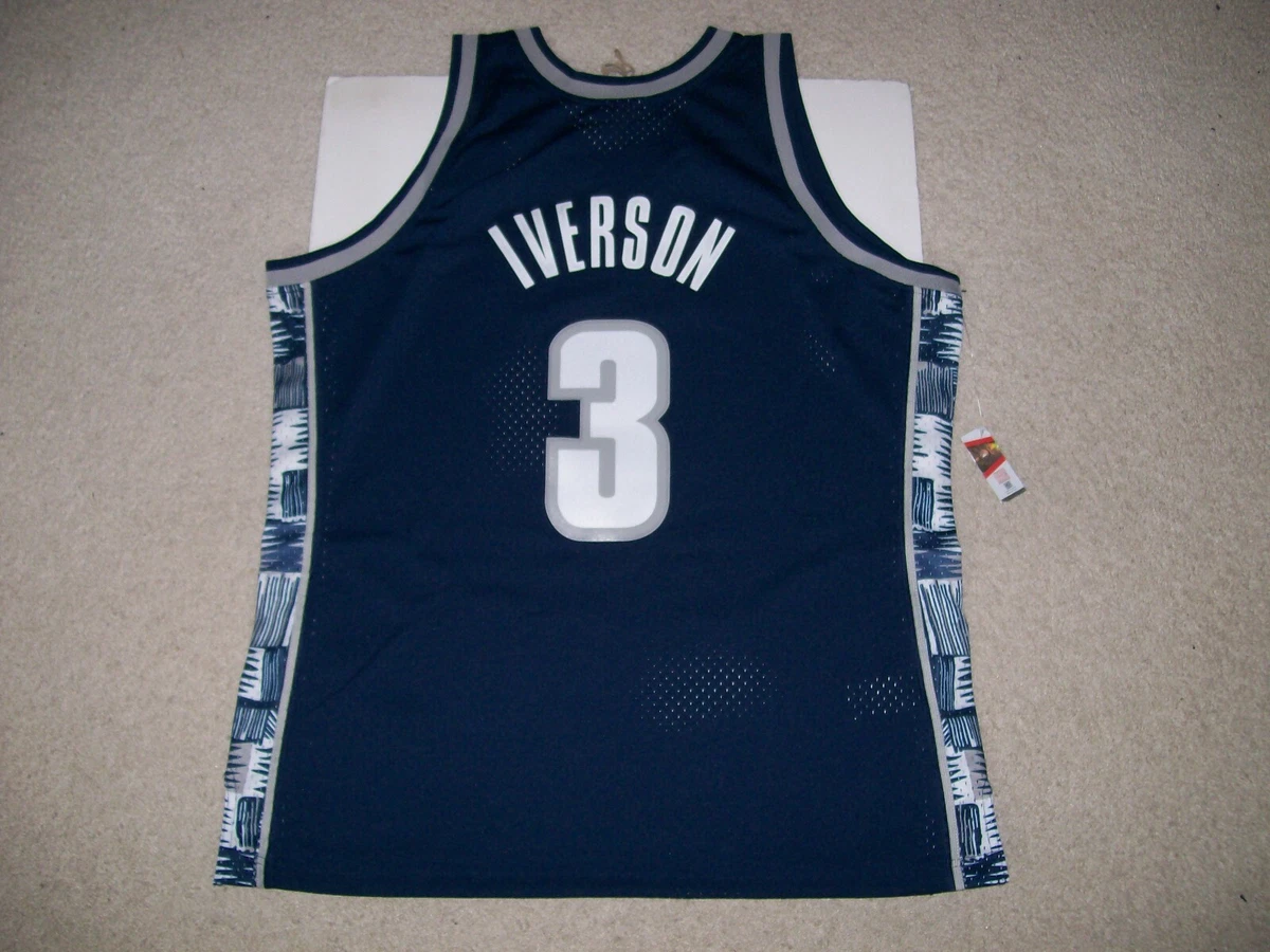 Authentic allen best sale iverson georgetown jersey