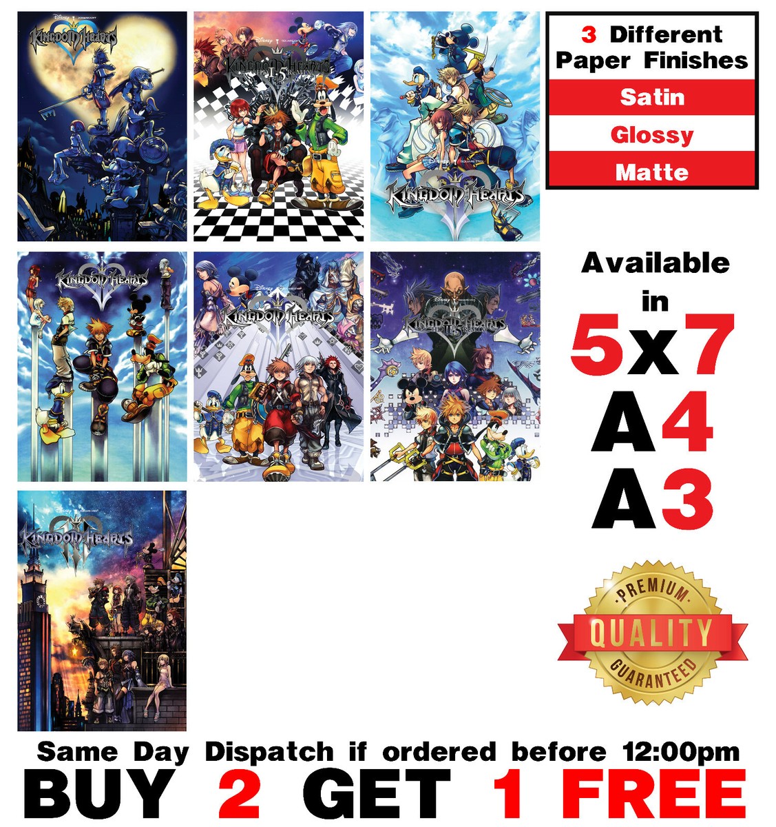 Disney Kingdom Hearts Maxi poster classique non laminé Multicolore 61 x 91,5 cm