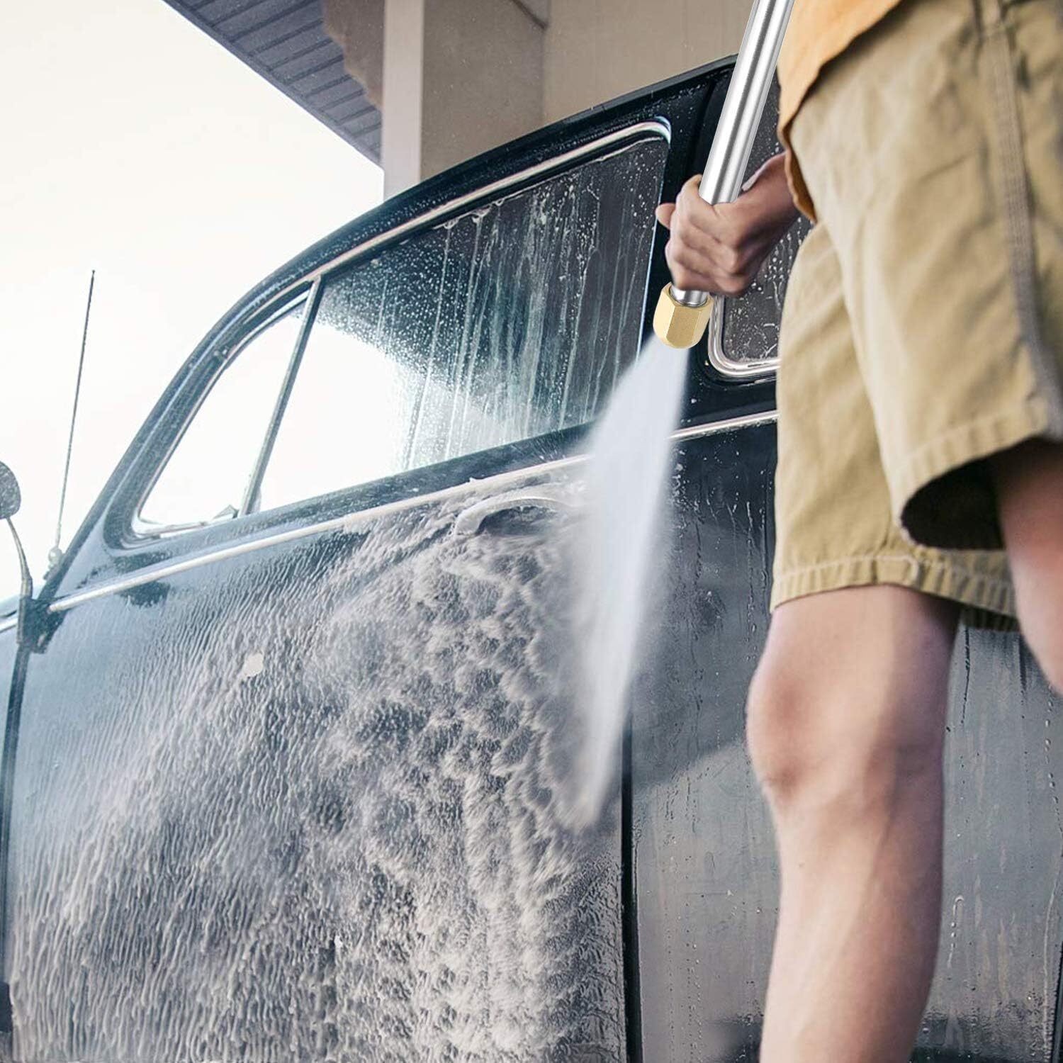 High Pressure Power Washer Water Spray Gun Nozzle Wand Attachment Garden Hose