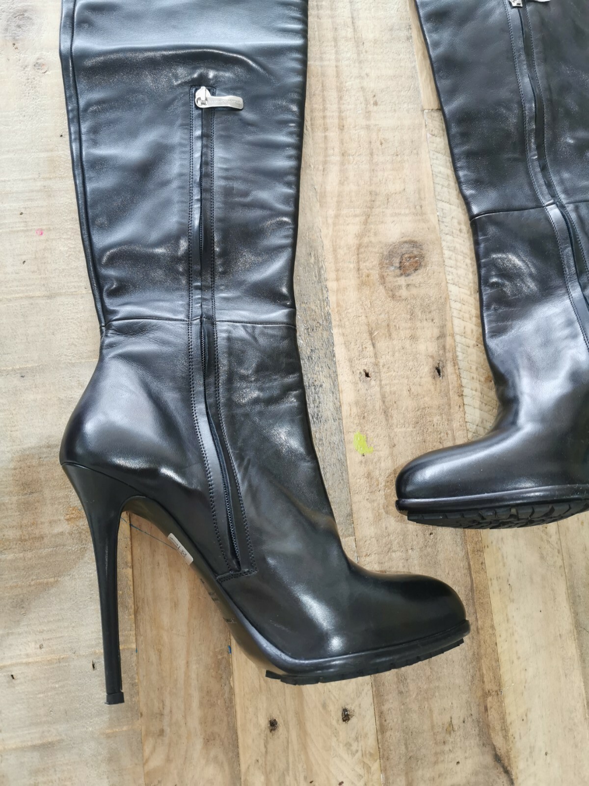 Gianmarco Lorenzi Nappa leather Over the Knee High Boots EU 38 rare piece image 6