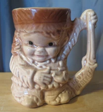 Vintage Davy Crockett Mcoy Pottery Ceramic Mug