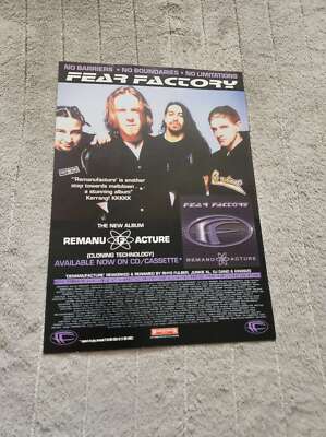FPOT160 MAGAZINE ADVERT 12X8'' FEAR FACTORY : REMANU ACTURE