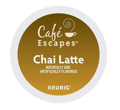 Cafe Escapes Chai Latte 24 to 144 Keurig K cup Pods Pick Any Size FREE SHIPPING 