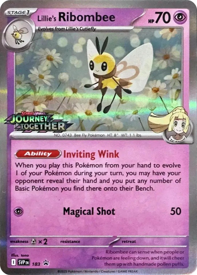 Lillie's Ribombee 183 Sv: Scarlet & Violet Promo Cards - 1 of 1