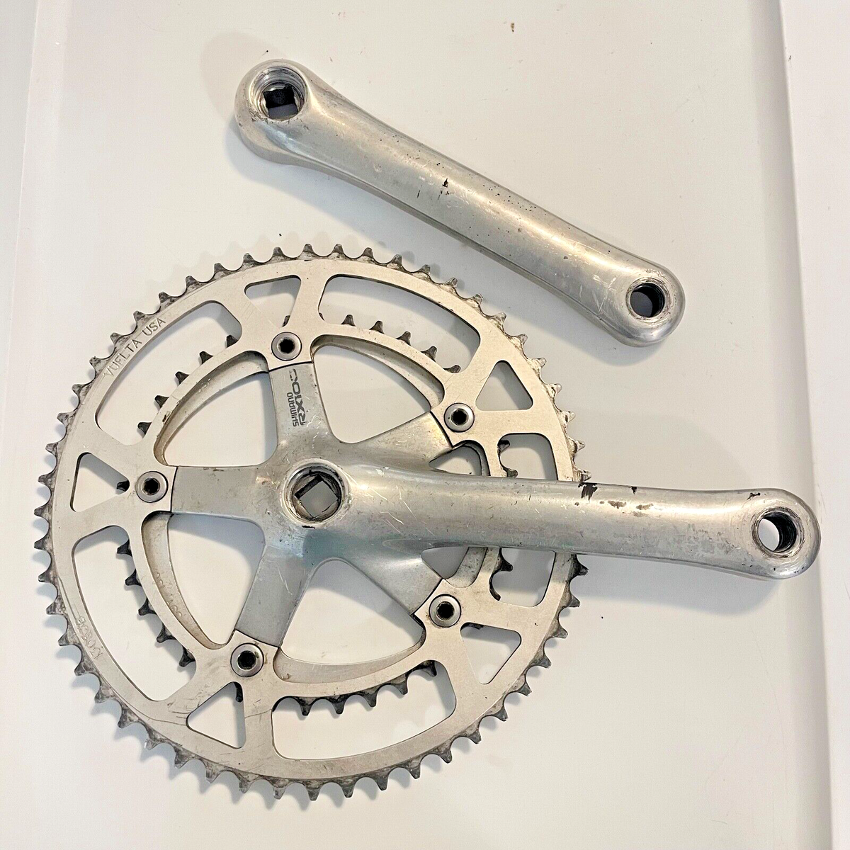 Vintage Shimano RX-100 FC-A550 Crank Set 170 mm 130 BCD 74 BCD Double Vuelta