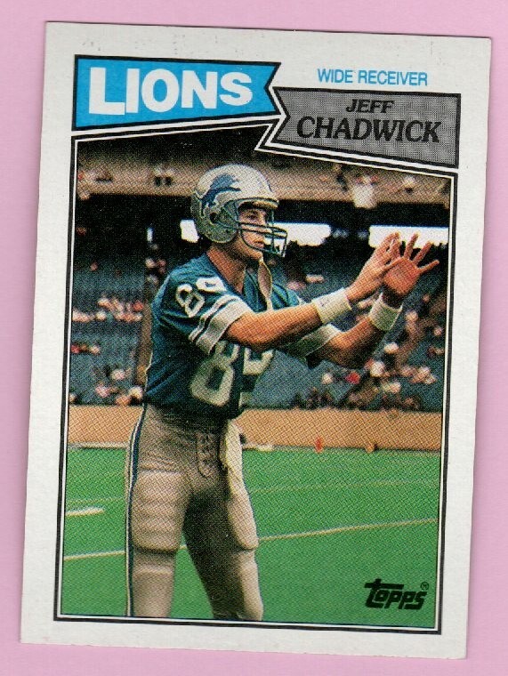 1987 Topps Football #321 Jeff Chadwick Detroit Lions Wide Receiver