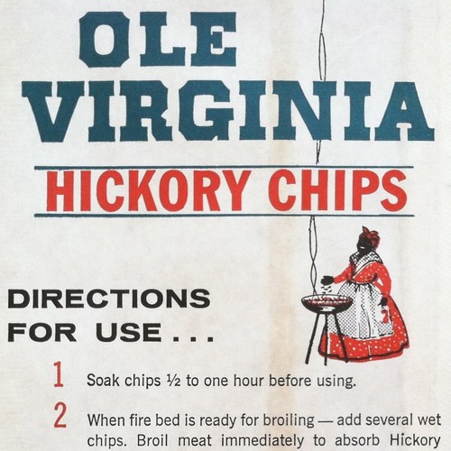 Vintage Original 1940s OLE VIRGINIA Hickory Chips BBQ Advertising Bag NOS - 第 5/5 張圖片