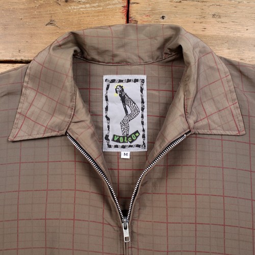 Chaqueta cortavientos Volcom vintage M años 90 cuadros skate beige - Imagen 3 de 7