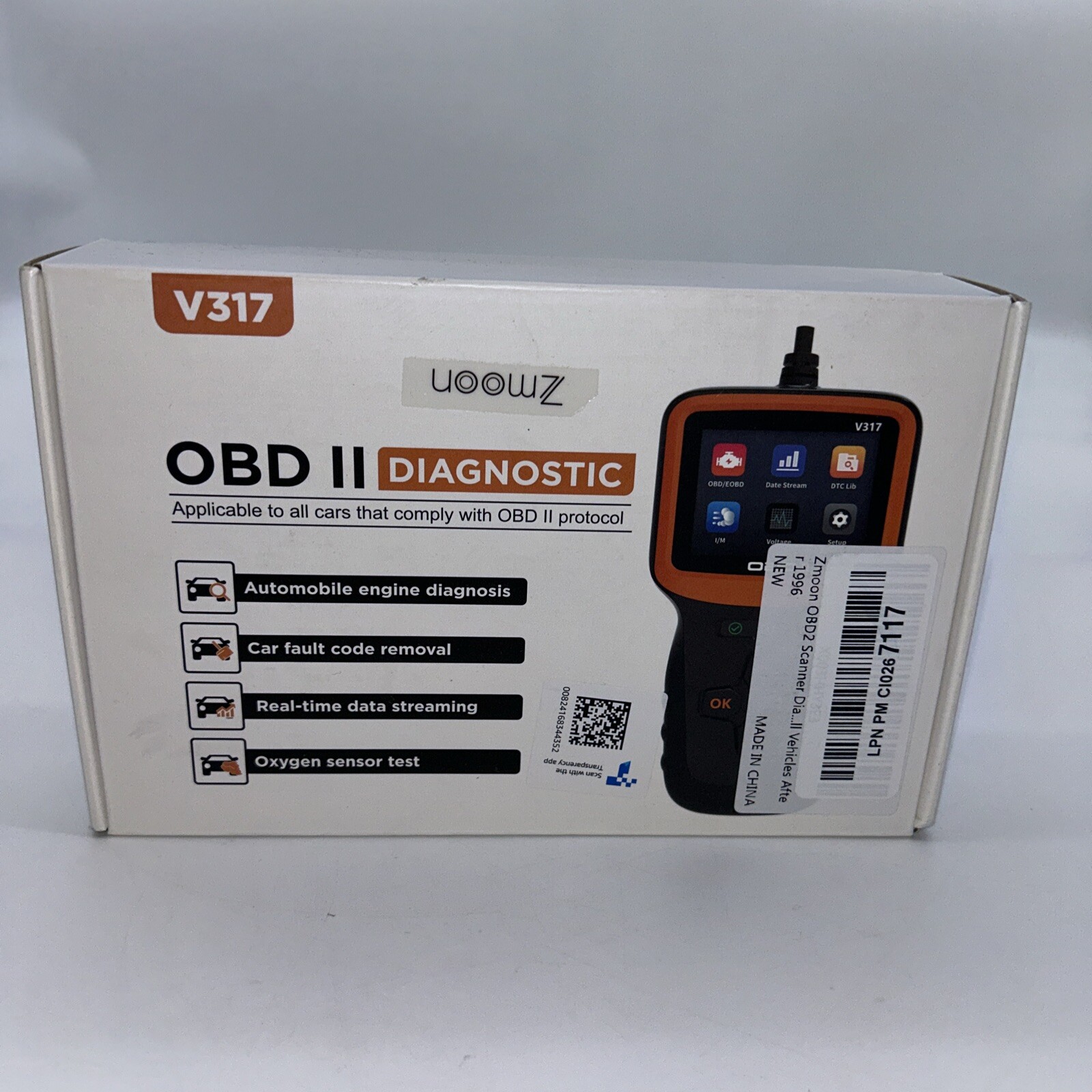 V317 OBD2 Scanner Code Reader OBD-II Check Engine Fault Car Diagnostic Tool-image