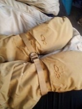 Outdoor Research Cold Weather Firebrand Mitts Medium Coyote Burn Marks On both