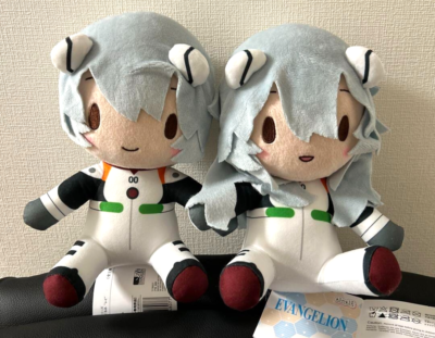 ぬいぐるみ・マスコット Rei 1201 Evangelion Rei Ayanami Fuwapuchi M Plush Doll Toy 22cm Set of 2