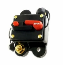 Scosche 200 AMP 12 Volt Circuit Breaker Fuse Holder Car Audio Stereo Reset