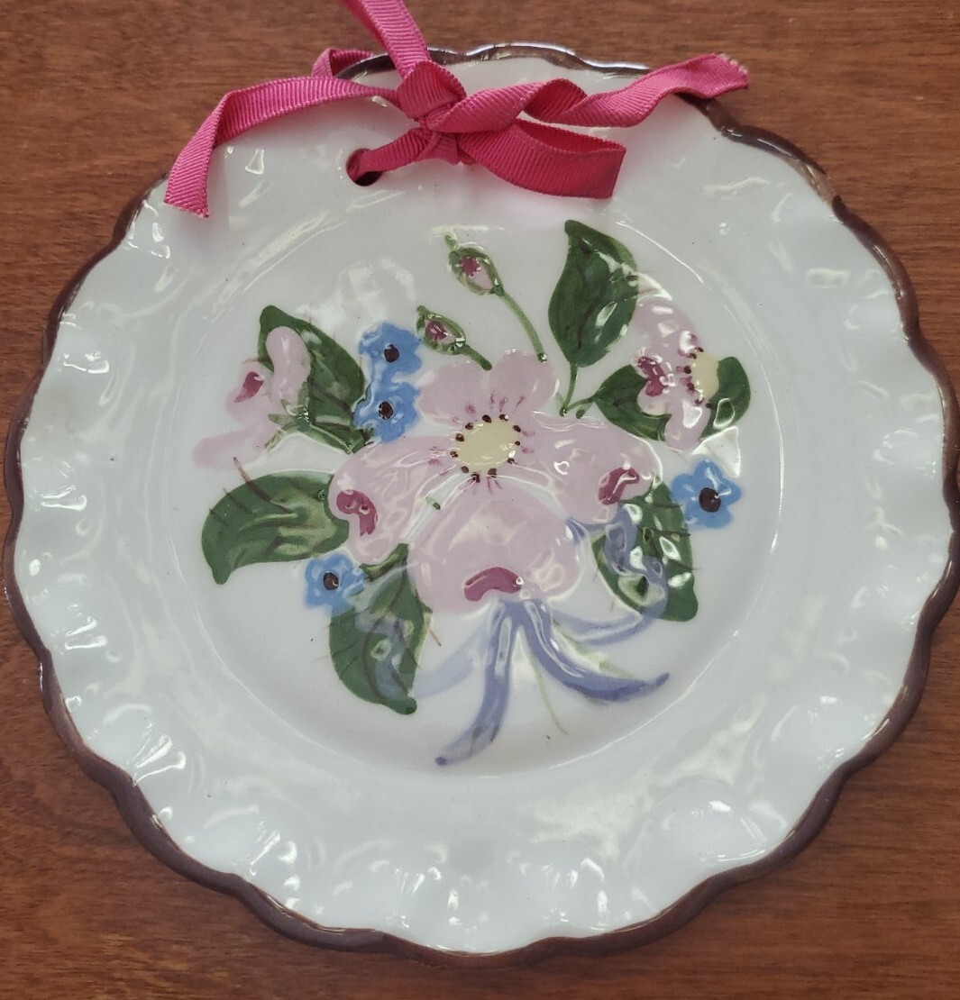 Cleminsons California Hand Painted Decorative Floral Wall Plates