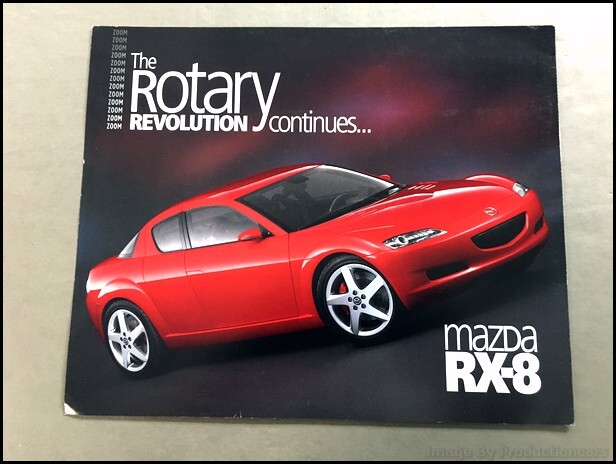 Mazda Rx-8 Rx8 Prototype Original 1-page Car Brochure Leaflet Fact