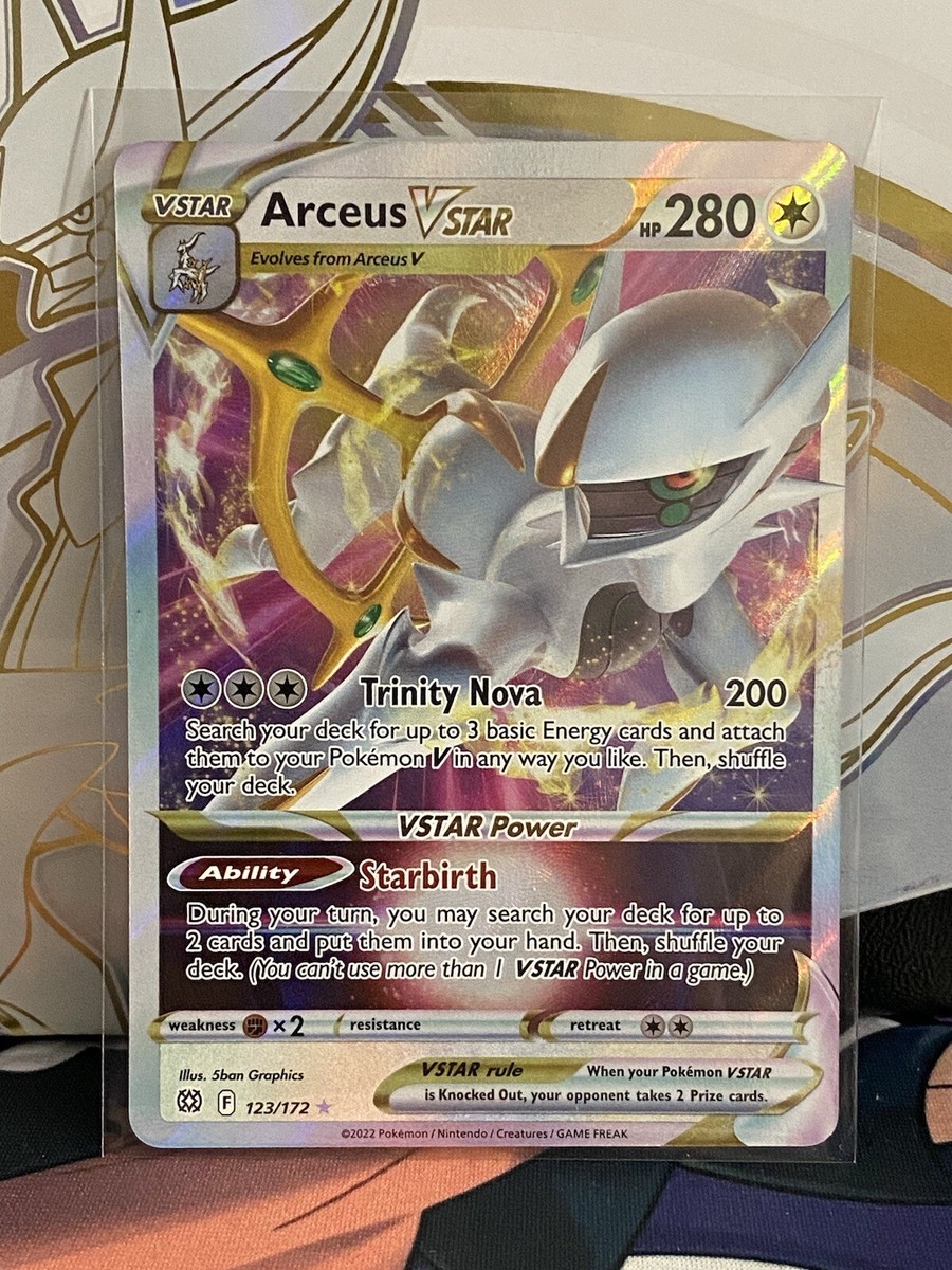 pokemon tcg brilliant stars 123 172 arceus vstar card Amazon.com: Arceus VSTAR 123/172 Brilliant Stars