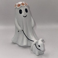 Goblin And Ghoul Ghost Walking Dog Halloween Figurine Spooky Ghost Dog
