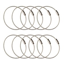 500pcs Stainless Steel Wire Keychain 16cm Aircraft Cable Key Ring Luggage Loops