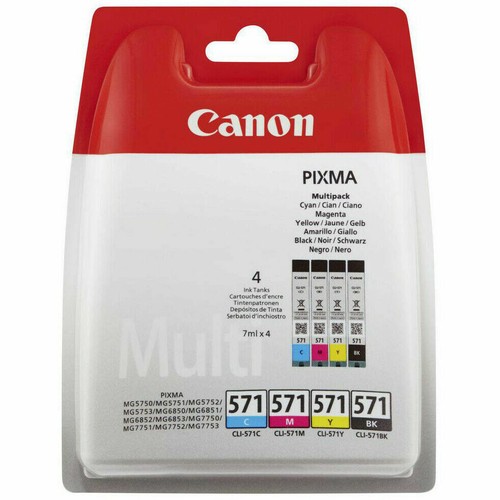 Genuine Canon PGI-570BK CLI-571 CMYK Ink Cartridges lot for PIXMA TS5050 MG5750 - Picture 9 of 9