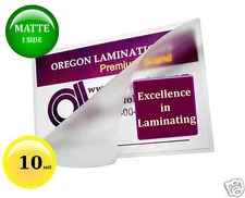 10 Mil MATTE/Clear Military Card Hot Laminating Pouches 2-5/8 x 3-7/8 (100/pack)