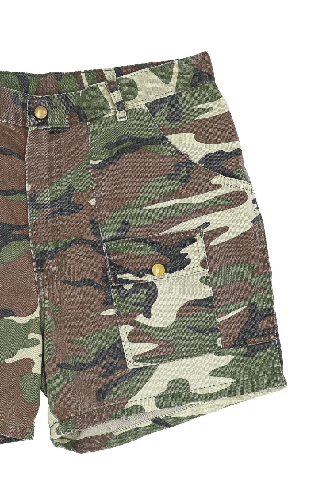 90s Camo Cargo Shorts Green Army Shorts High Waisted Size Medium Jean Shorts image 4