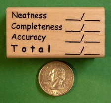 Neatness/Completeness/Accuracy, Teacher's Rubber Stamp