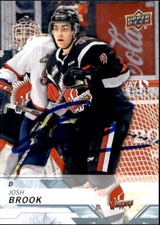 Josh Brook Signed Auto 2018-19 Upper Deck CHL card Moose Jaw Warriors