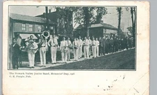 JUNIOR MARCHING BAND newark valley ny original antique postcard parade music