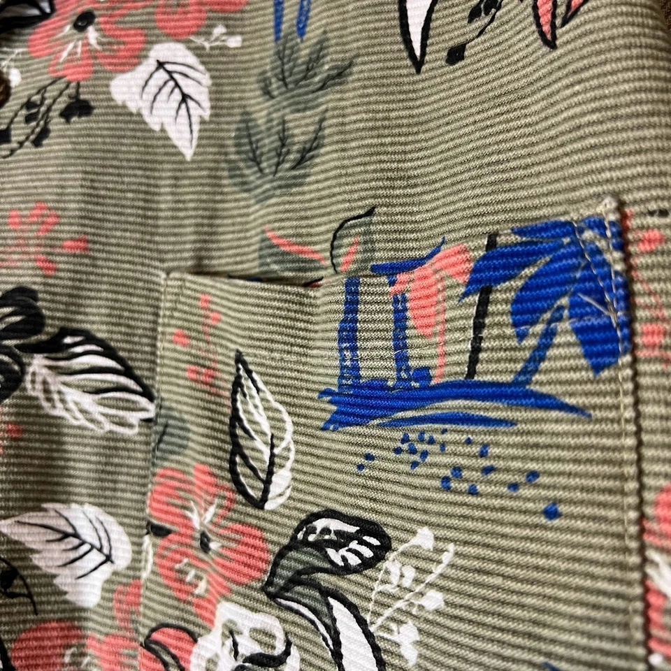 VTG Jimmy'Z All Hawaiian Tiki Textured Over Print Button Up Shirt Skater Mens M - Image 4 of 4