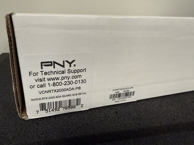 PNY RTX 2000 VCNRTX2000ADA-PB 16GB 128-bit GDDR6 PCI Express 4.0 x8 Workstation