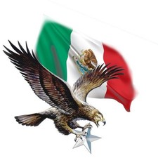 Mexican Eagle Vinyl Decal Sticker  Mexico Flag Eagle Emblem  Patriotic Mexico