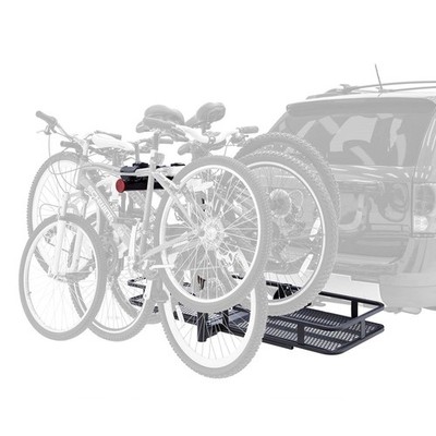 Elevate Outdoor BCCB-1169-4 Steel Basket Cargo Carrier with Bike Rack, Fits 4 B