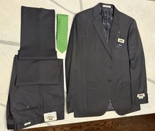 Made in USA 40R/34W Joseph Abboud SUIT SLIM FIT LUXURY ITALIAN WOOL CHARCOAL