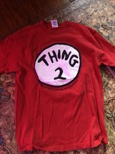 Universal Studios Orlando Thing 2 Dr. Seuss Men's Red T-Shirt Size Medium